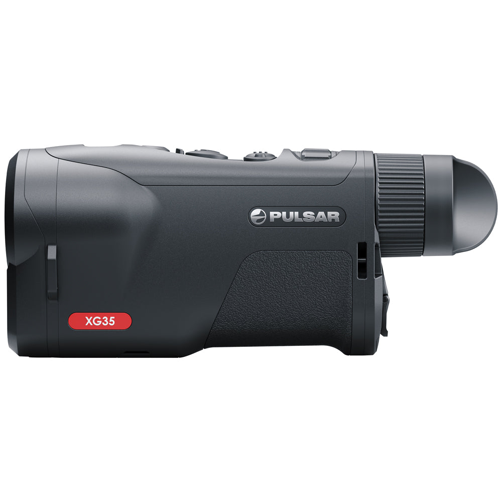 Pulsar XG35 thermal imaging camera on a white background