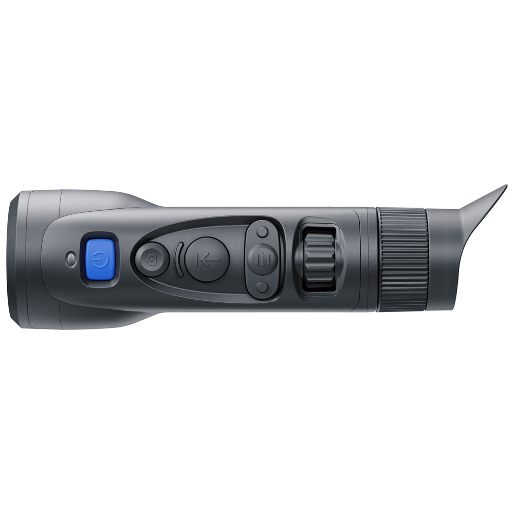 Black grooming tool with control buttons on a white background