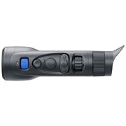 Black grooming tool with control buttons on a white background