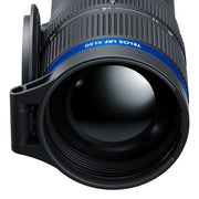 Camera lens with 'Telos LRF XL50' branding on a white background