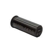 Black battery pack with charging indicators on a white background