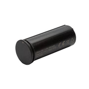 Black cylindrical battery on a white background