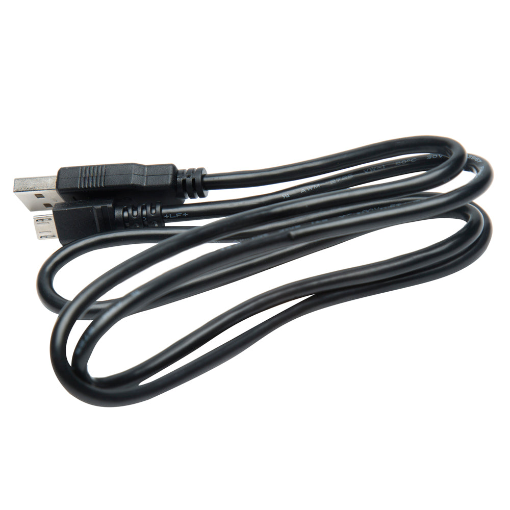 A black USB 2.0 data cable with a male USB connector on one end and a female USB connector on the other, coiled on a white background.