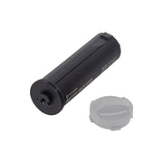 A black cylindrical battery pack with a translucent gray cap, shown on a plain white background. The battery has 'MAGNA-RED BATTERY PACKS' printed on its side.