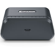 A dark gray Pulsar electronic device with a USB-C port on the front, shown on a clean white background.