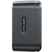A dark gray rectangular electronic device with a vertical 'PULSAR' logo badge on the front, perforated ventilation holes at the top and bottom, and a row of small side buttons, shown on a plain white background.