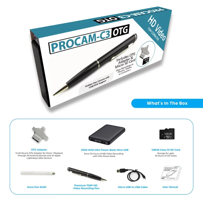 ProCam C3 720P HD DVR 128GB
