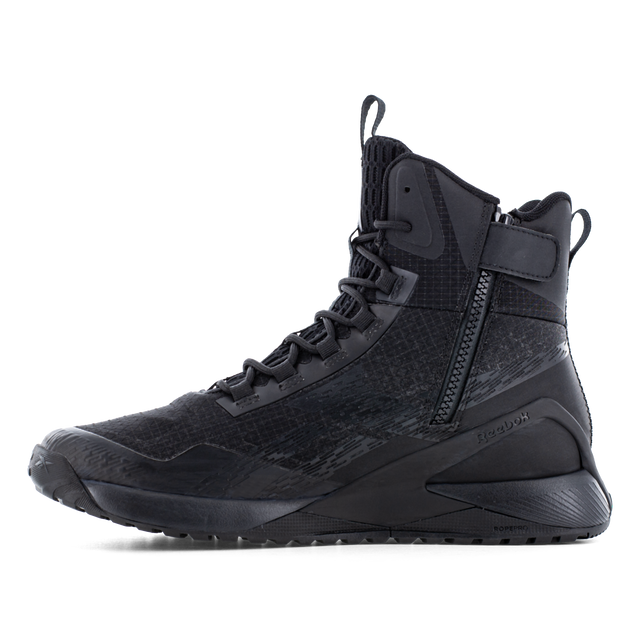 Reebok Men's 6" Nano X1 Adventure Tactical Boot Black RB3485 – Left Side View