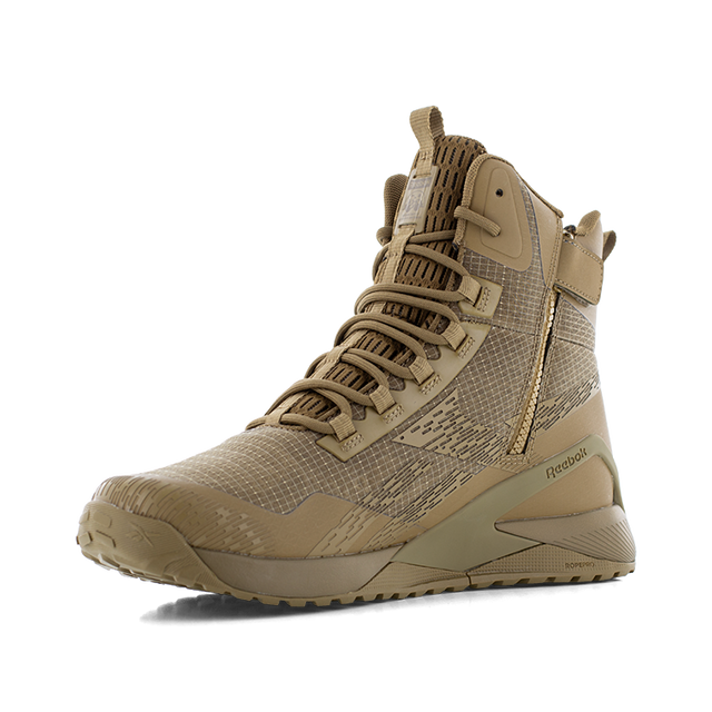 Reebok Men's 6" Nano X1 Adventure Tactical Boot Coyote RB3486 – 3/4 Left Front View