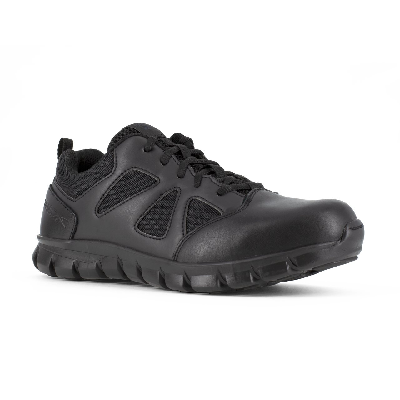 Reebok Men's Sublite Cushion Tactical Shoe Black RB8105 – 3/4 Right Front View