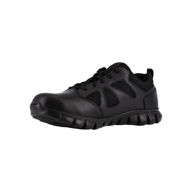 Reebok Men's Sublite Cushion Tactical Shoe Black RB8105 – 3/4 Left Front View