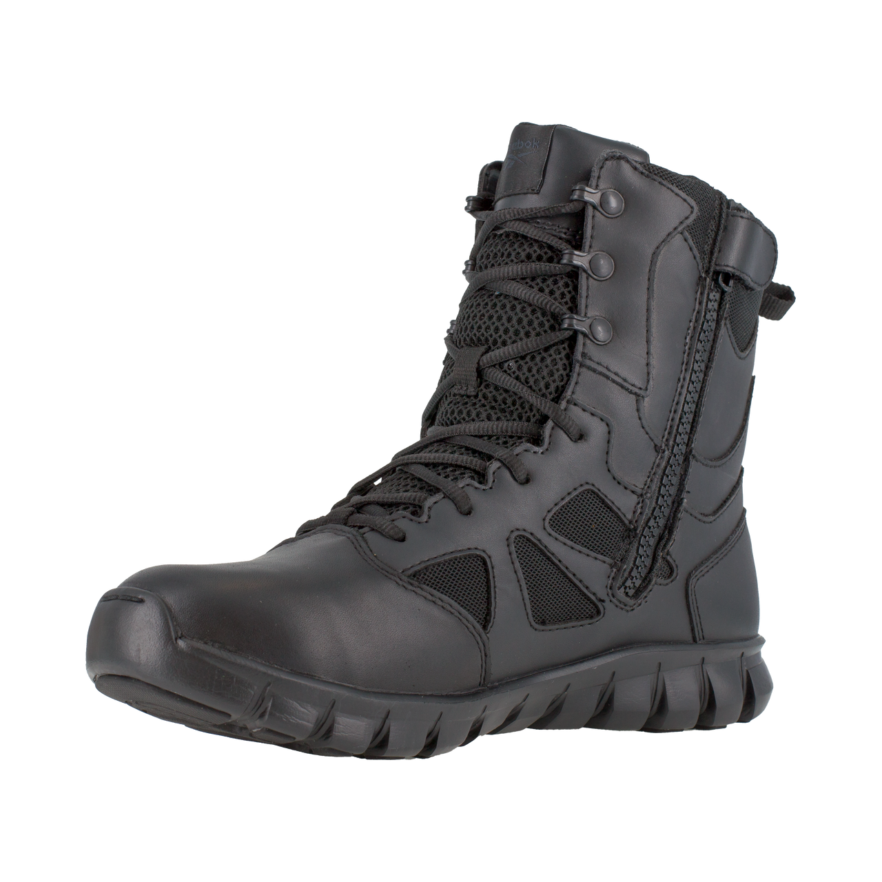 Reebok Men's 8" Sublite Cushion Tactical Waterproof Boot RB8806 – 3/4 Left Front View