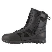 Reebok Men's 8" Sublite Cushion Tactical Waterproof Boot Black RB8807 – Left Side View