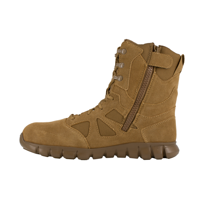 Reebok Men's 8" Sublite Cushion Tactical Boot Coyote RB8809 – Left Side View