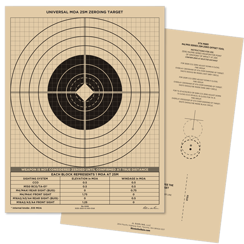 All-Weather 25m Multipurpose Zeroing Target - Universal