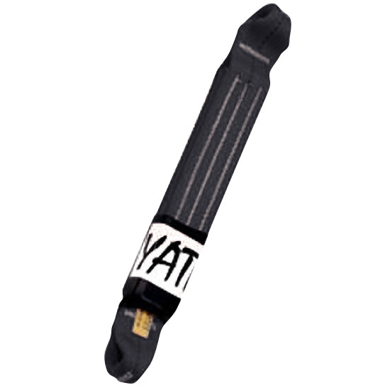 Black guitar pick holder with 'YAT' branding on a white background