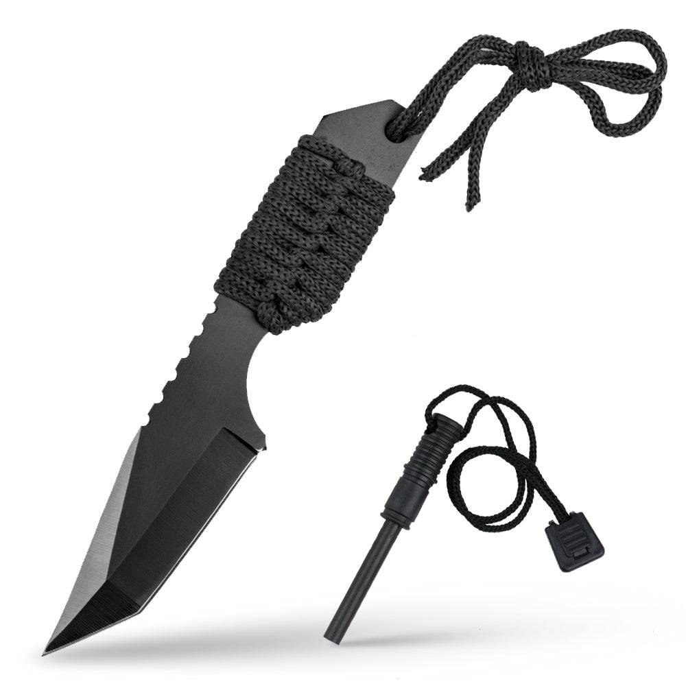 Rebel Tactical 7.5" Tanto Survival Knife with Paracord Handle