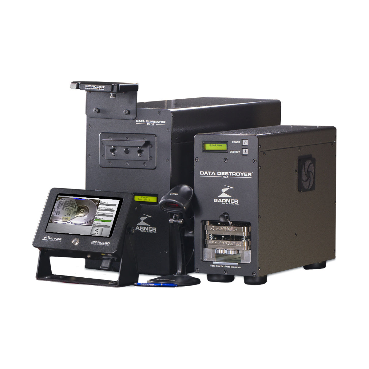 Garner DD-1XT5SSD IRONCLAD desktop package data destruction equipment and included verification system