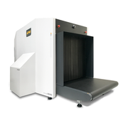 VMI Spectrum 100100 DV conveyor X-ray baggage inspection scanner, front three-quarter view