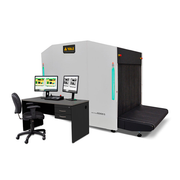 VMI Spectrum 100100 conveyor X-ray baggage inspection scanner, front three-quarter view