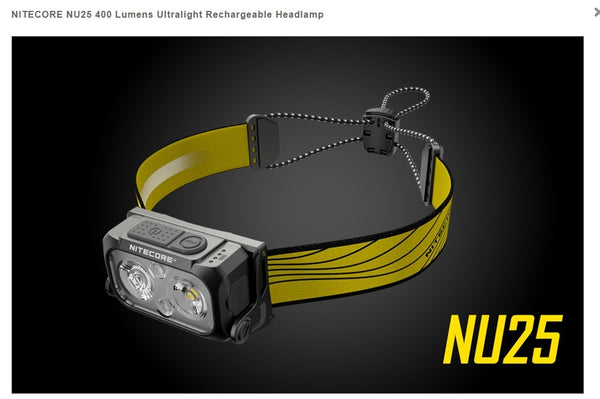 NU25 400 Lumen Rechargeable Headlamp by Nitecore – Garage Grown Gear