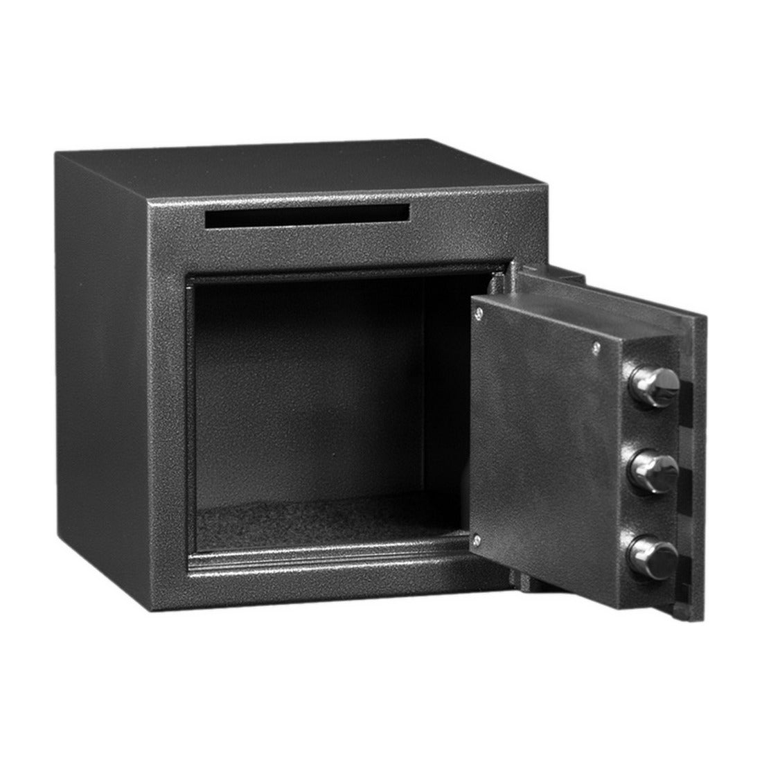Protex B1414SE door open showing interior compartment and front drop slot