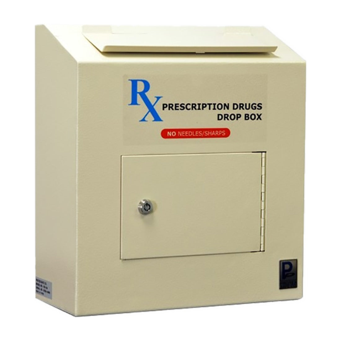 Protex RX-164 front view with RX label, drop opening and locked door
