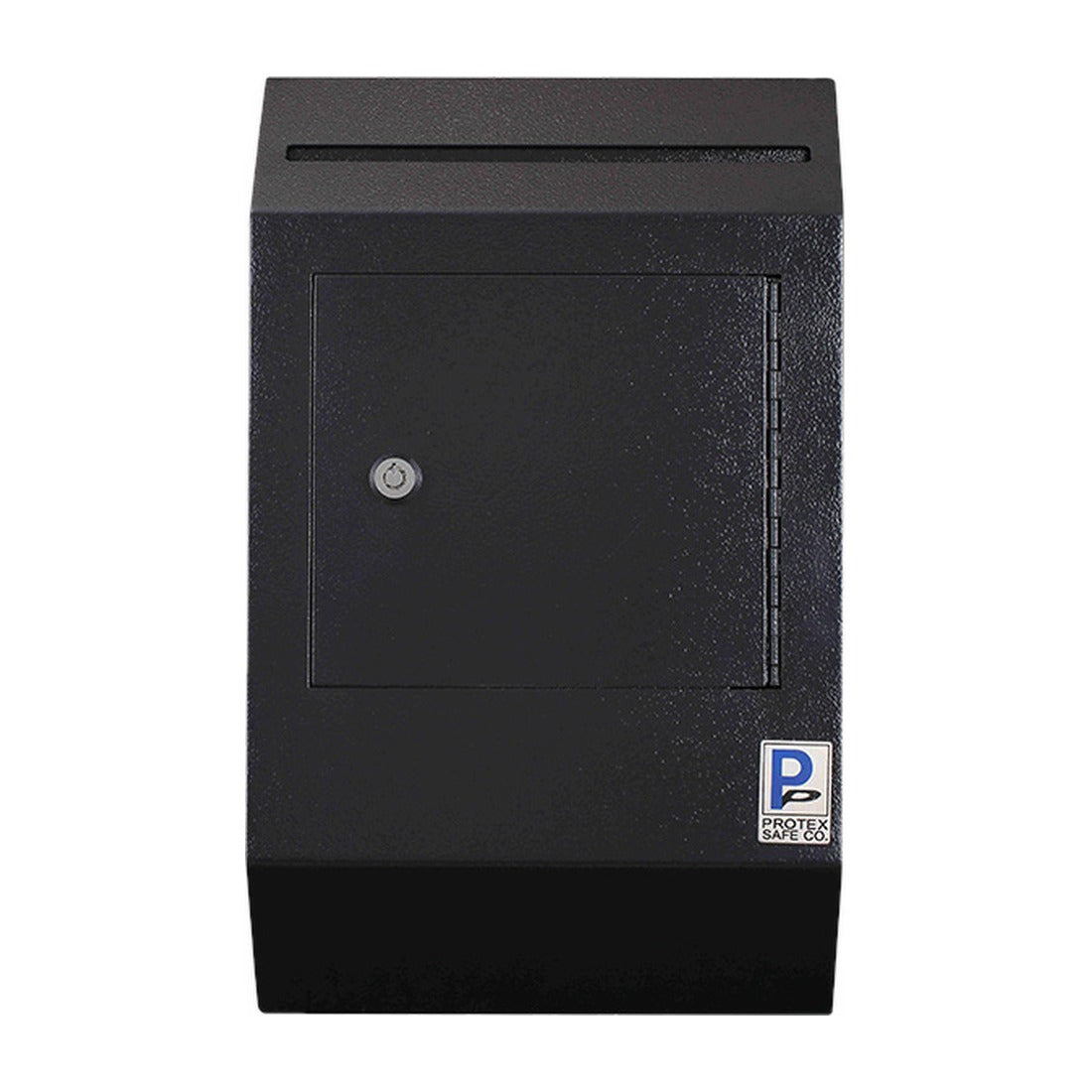 Protex WDB-110 black front view with letter slot and closed locking door