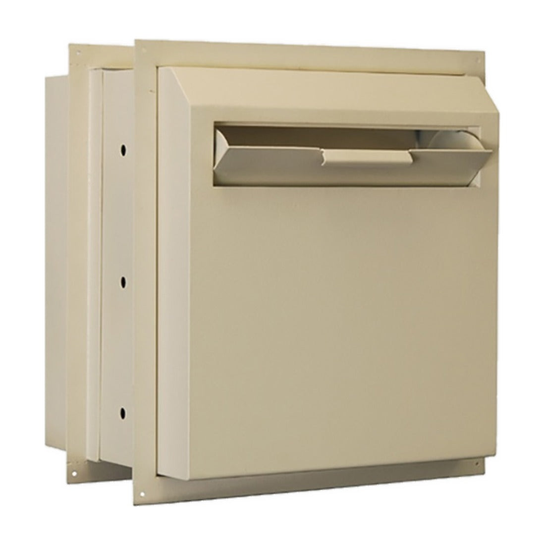 Protex WDD-180 beige drop slot side with adjustable in-wall trim frame