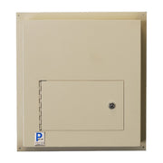 Protex WDD-180 beige collection side view with closed locking steel door