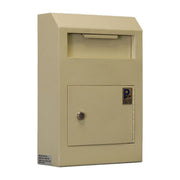 Protex WDS-150 beige front view with drop slot and locked door