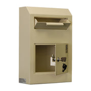 Protex WDS-150 beige door open showing interior compartment, key and tubular lock