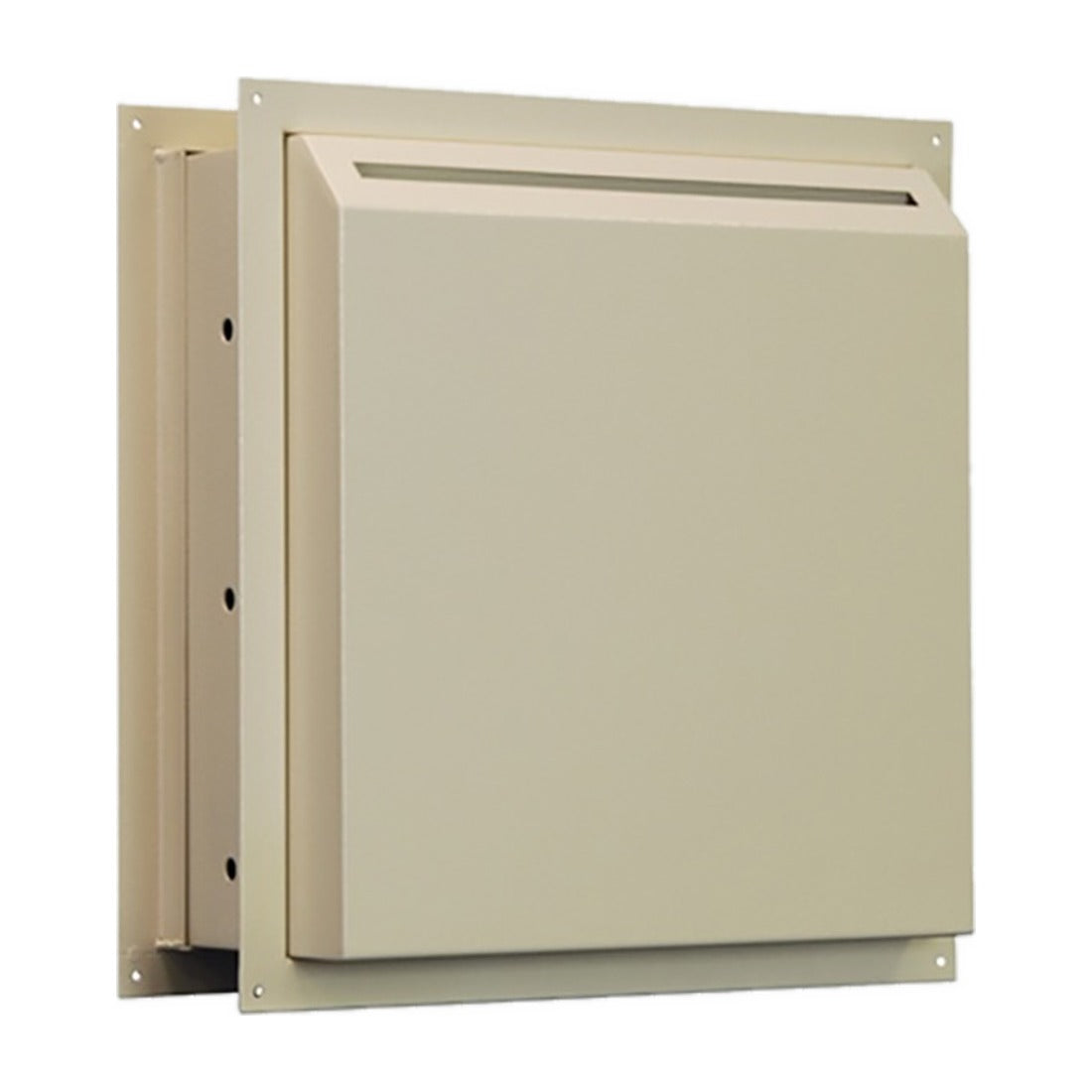 Protex WDS-311 beige angled view with adjustable trim frame for in-wall installation