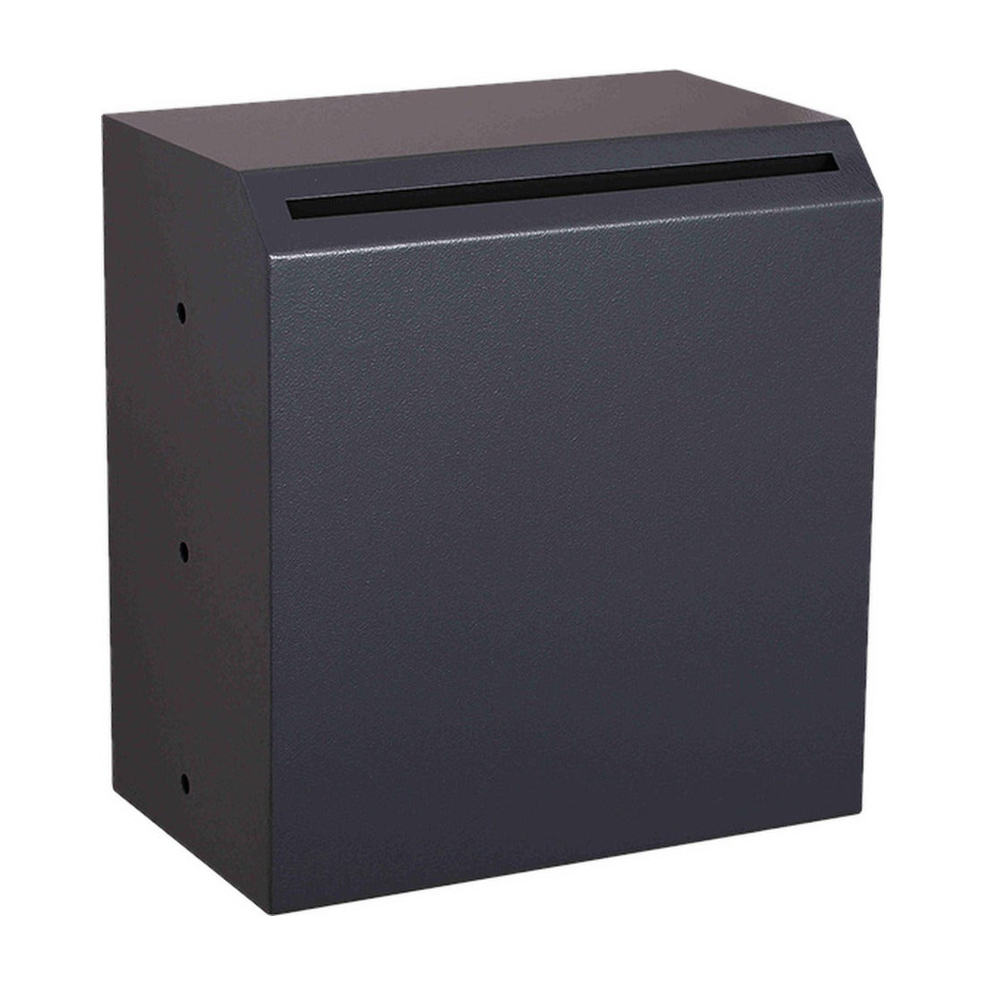 Protex WDS-311 black angled view showing drop slot side of the box