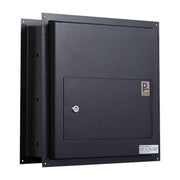 Protex WDS-311 black angled view with adjustable trim frame for in-wall installation