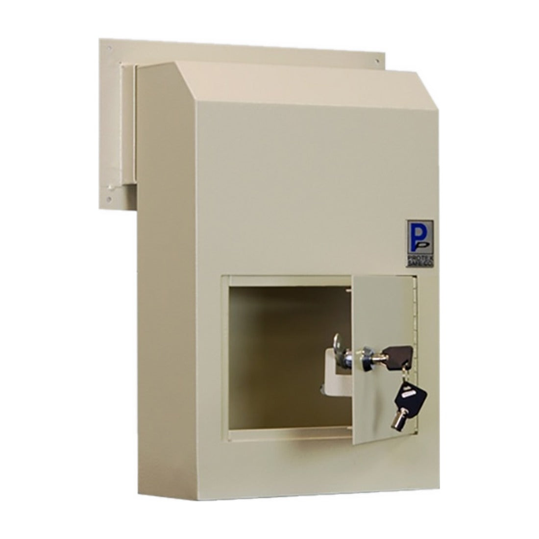 Protex WSS-159 door open showing interior compartment and tubular lock