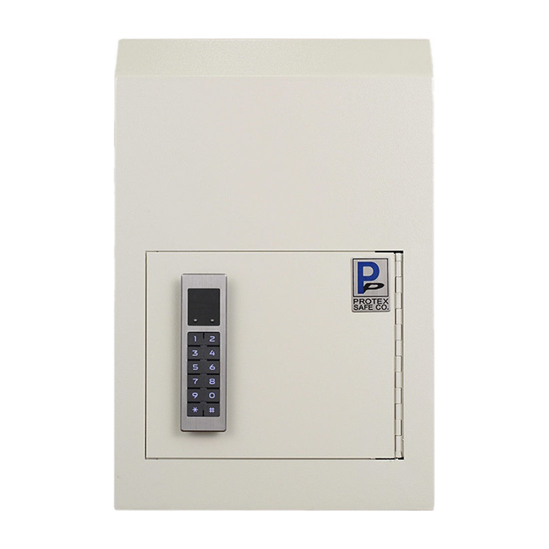 Protex WSS-159E II front view with electronic keypad and closed collection door