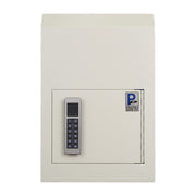 Protex WSS-159E II front view with electronic keypad and closed collection door