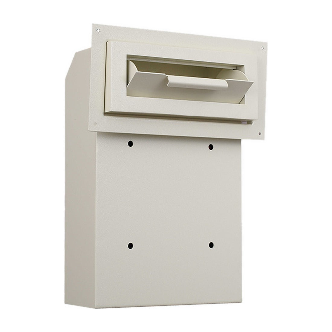 Protex WSS-159E II angled view showing exterior drop flap and mounting holes