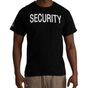 ROTHCo 2-Sided Security T-Shirt with US Flag On Sleeve - Black - Rothco