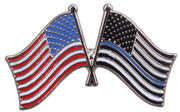 SecPro Thin Blue Line US Flag Pin - Rothco