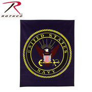 ROTHCo US Navy Military Insignia Fleece Blanket - Rothco