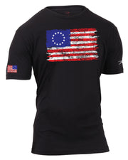 ROTHCo Colonial Betsy Ross Flag T-Shirt - Black - Rothco