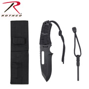 ROTHCo Large Paracord Knife With Fire Starter - Security Pro USA