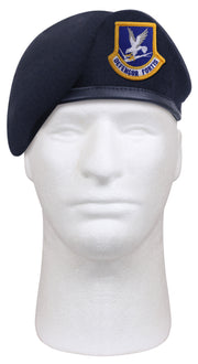 ROTHCo Inspection Ready Beret With USAF Flash - Midnight Navy Blue - Security Pro USA