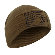 ROTHCo USMC Eagle, Globe and Anchor / US Flag Deluxe Fine Knit Watch Cap - Rothco