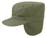 ROTHCo G.I. Type Combat Caps With Flaps - Olive Drab - Security Pro USA