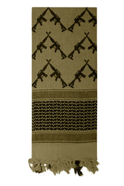 SecPro Crossed Rifles Shemagh Tactical Desert Keffiyeh Scarf - Rothco