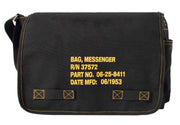 Heavyweight Canvas Classic Messenger Bag With Military Stencil - Rothco