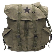 ROTHCo Vintage Weekender Canvas Backpack with Star - Rothco